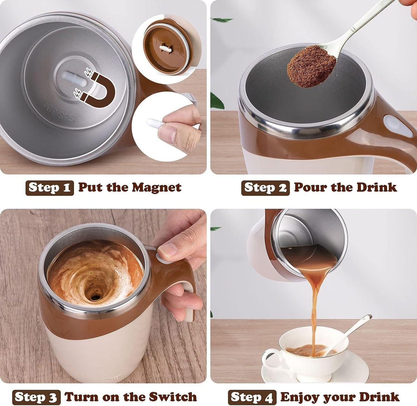 Self Stirring Magnetic Mug - Buy Online fromDay2Dayy